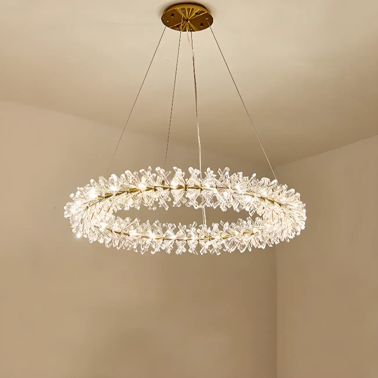Modern Gold Crystal Garland Ambient Chandeliers