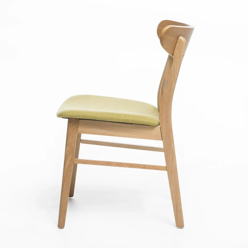 Idalia Fabric and Rubberwood Rectangular Wood Dining