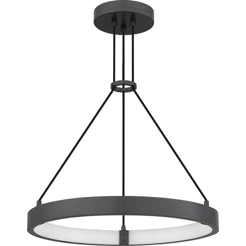 Drury Integrated LED Pewter Cast Iron Pendant Light