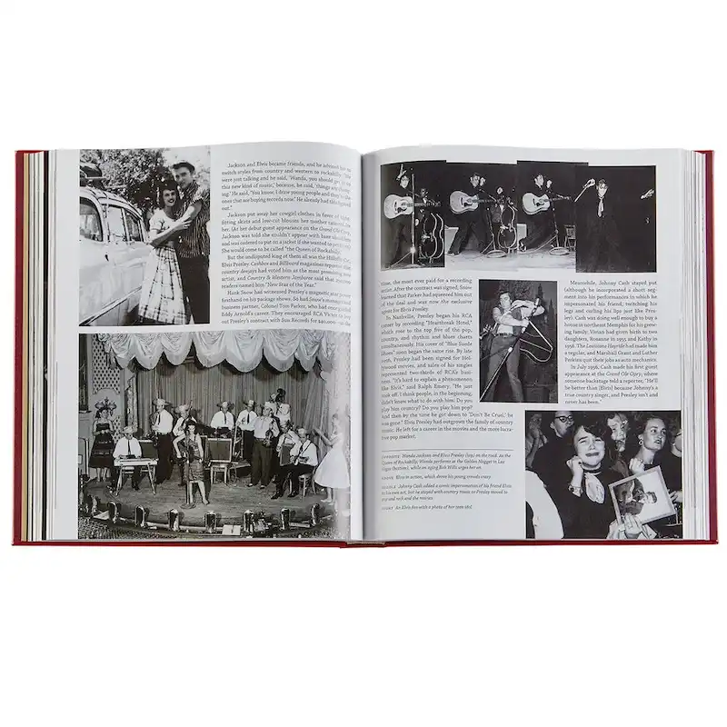 Graphic Image Ken Burns & Dayton Duncan: Country Music Coffee Table Book, Leathere, Red