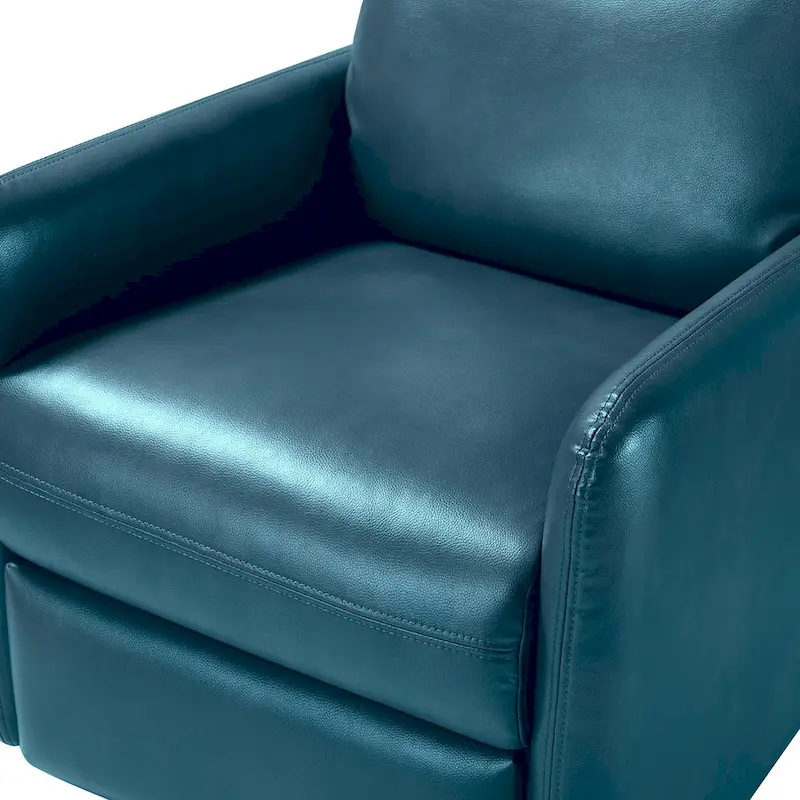 Leather Manual Swivel Recliner