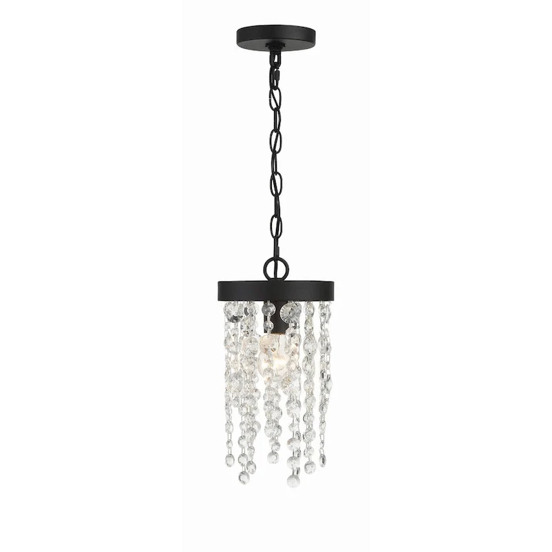 Winham 1 Light Black Forged Pendant - 7 W x 14 H