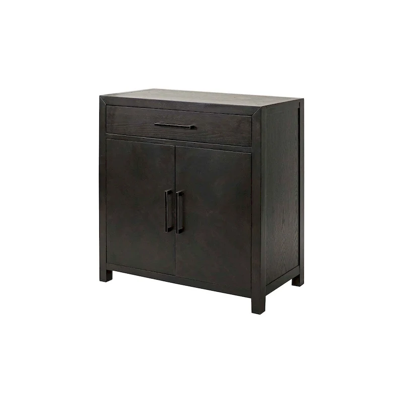 Modern Wood Kitchen Dining Cabinet, Bar Storage, Black