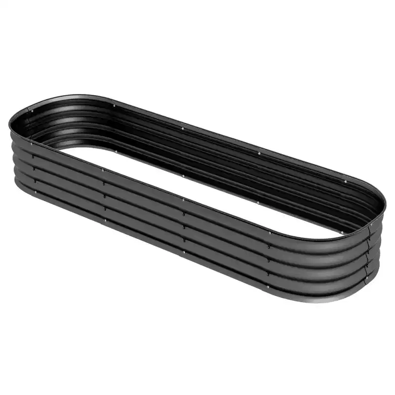 Galvanized Raised Garden Bed Kit, Metal Planter Box with Safety Edging