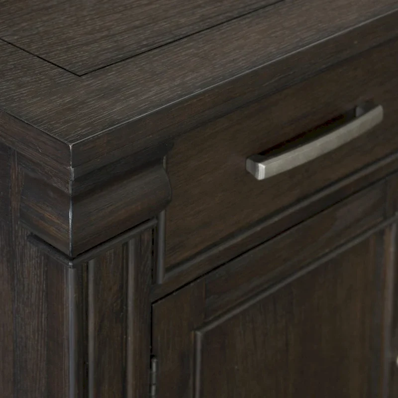 Ruth 60 Inch Sideboard Server Buffet, 3 Drawer 3 Cabinet, Rustic Brown Wood