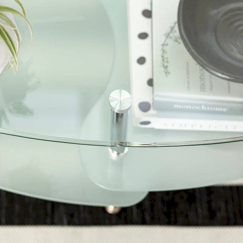 Middlebrook Toston Modern Frosted Glass 38 Coffee Table