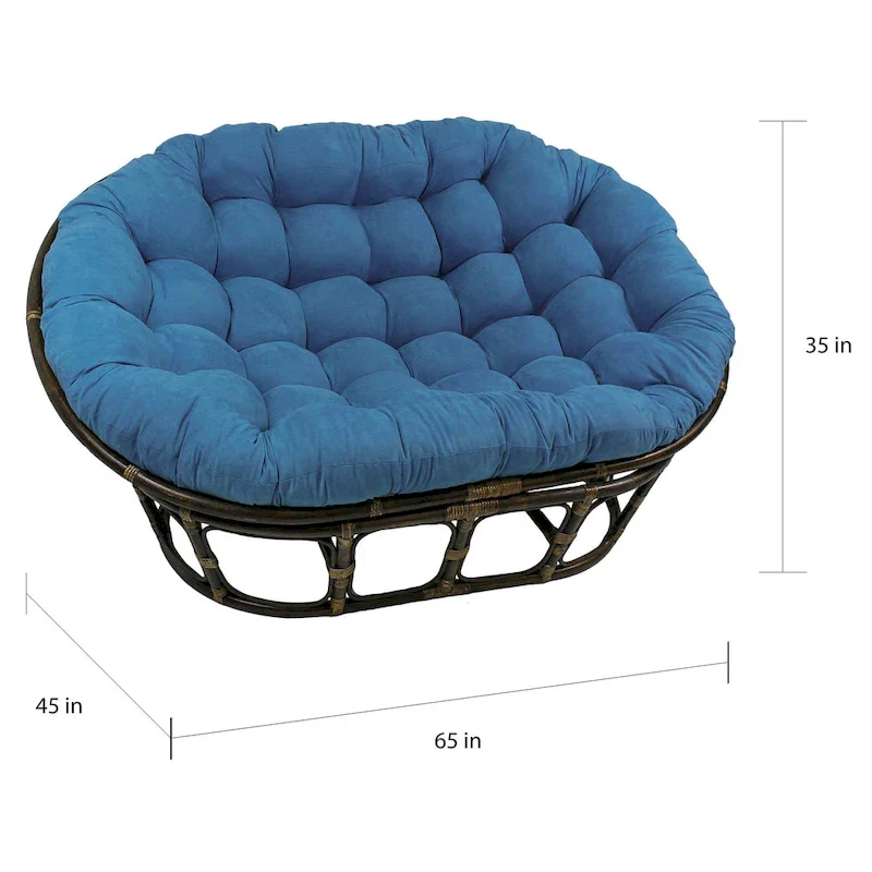 Double Papasan Chair with Microsuede Cushion