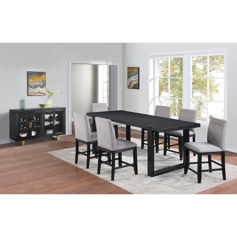 Steve Silver Yantis Modern Charcoal Counter Height Dining Table