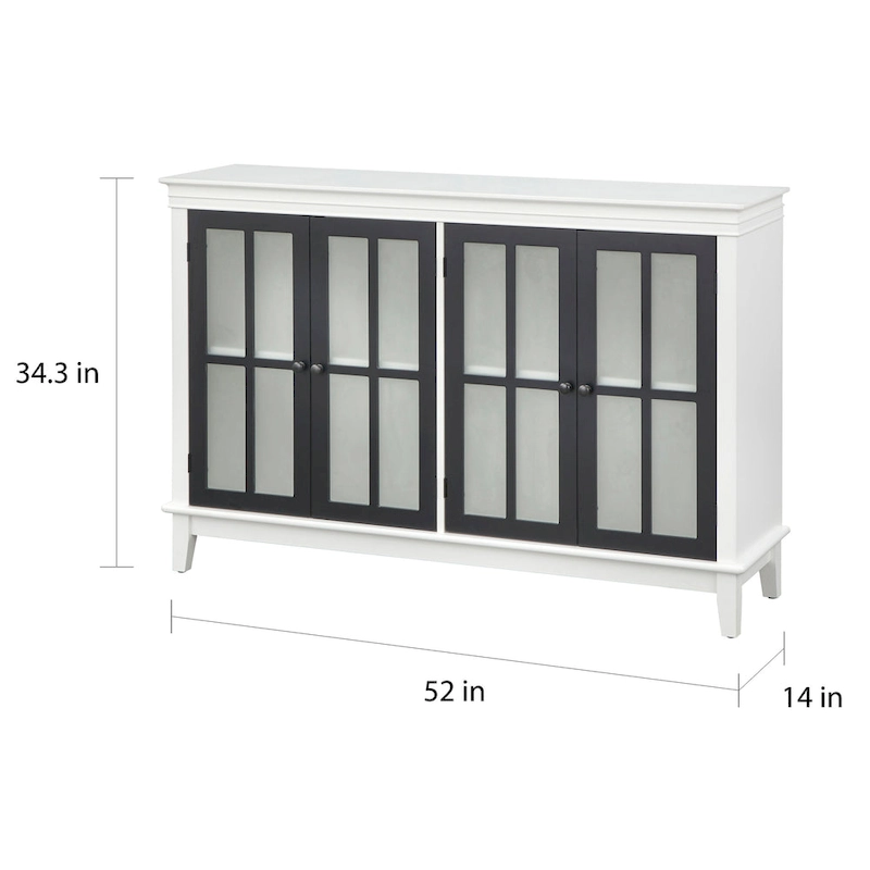 Simple Living Hampshire Frosted Glass Farmhouse Buffet/Sideboard