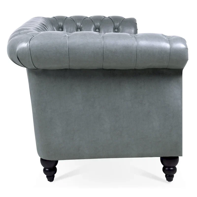 84.65 Rolled Arm Chesterfield 3 Seater Sofa