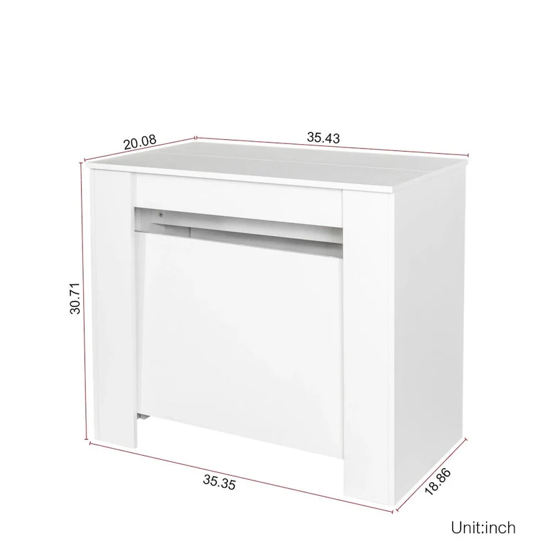 Wood Multifunctional Extendable Dining Table