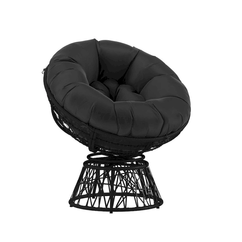 Papasan Swivel Patio Lounge Chair
