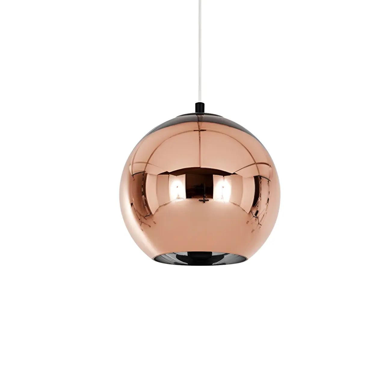 Mirrored Glass Globe Kitchen Hanging Pendant Light