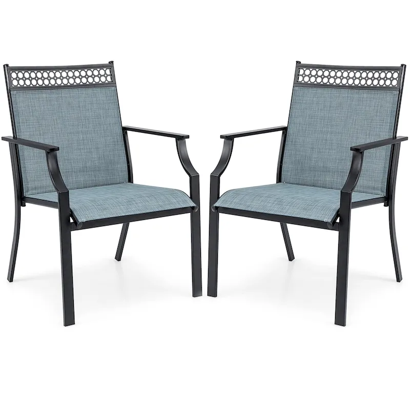 Patio Chairs with All Weather Breathable Fabric High