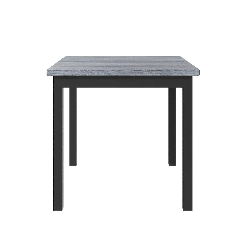 5 Piece Counter Height Dining Set, Wood Dining Table Set with Rectangle Table and 4 Upholstered High Back Chairs