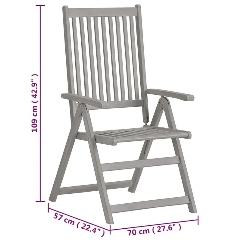 vidaXL Solid Wood Acacia Patio Dining Set 7 Piece Garden Seat Oval/Rectangular
