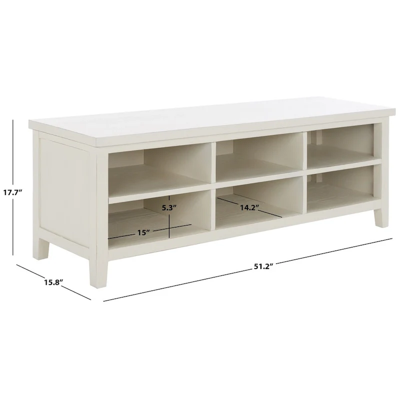 White Bookshelf - 51.2 x 15.8 x 17.7 - 51Wx16Dx18H