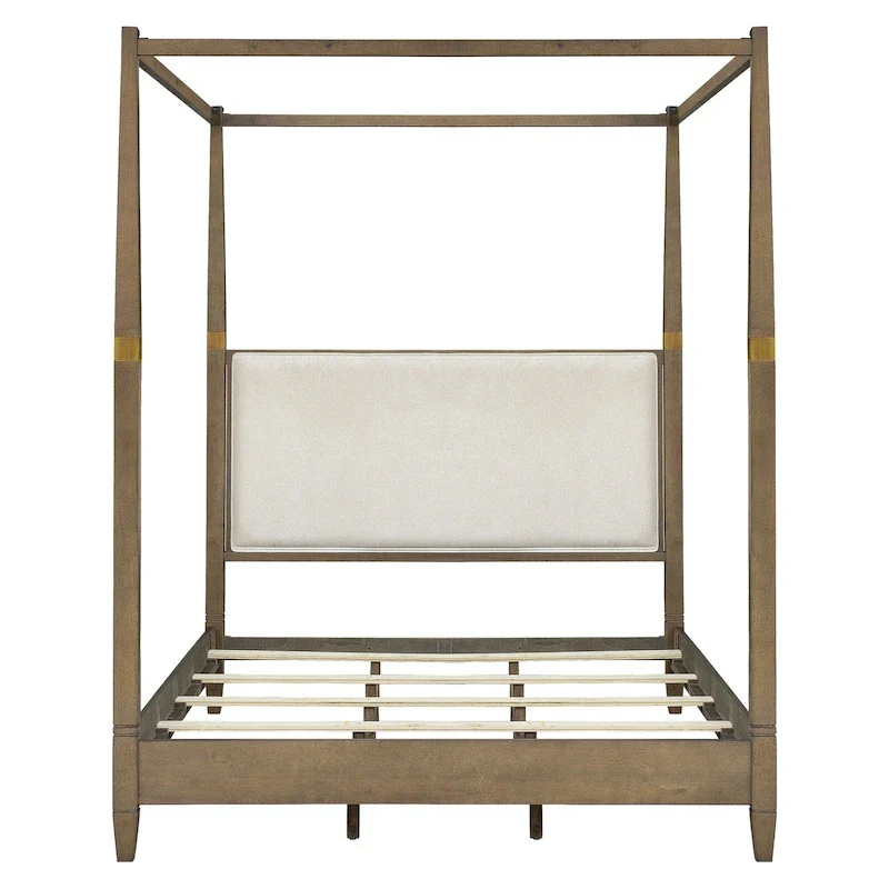 Madison Park Cheshire Brown Canopy Bed Queen