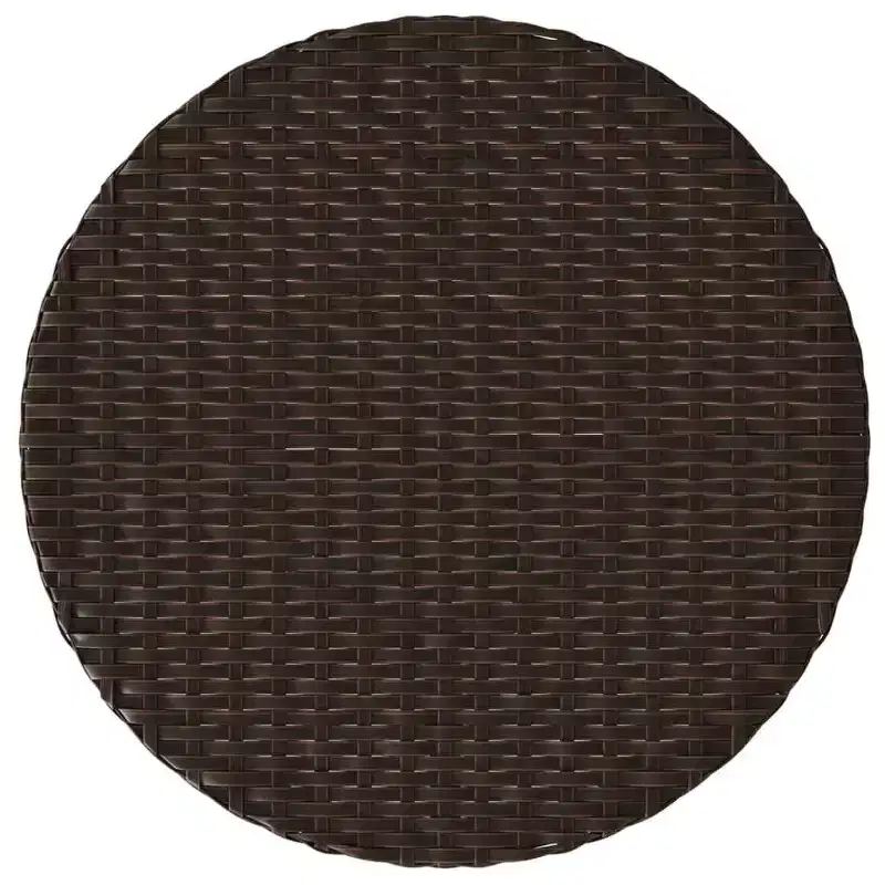 vidaXL 3 Piece Bistro Set with Cushions Brown Poly Rattan