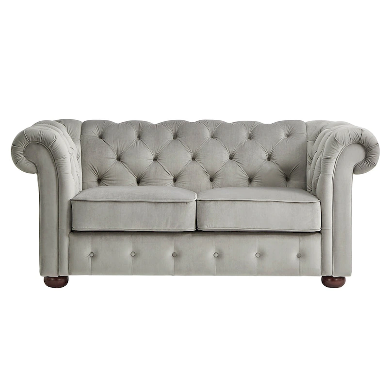 Knightsbridge Tufted Scroll Arm Chesterfield Loveseat by iNSPIRE Q Artisan