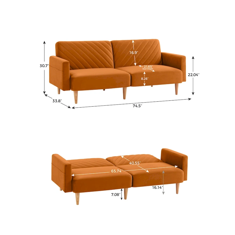 VANOMi Modern Convertible Sofa Bed