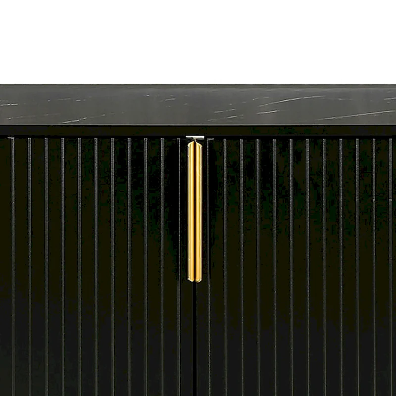 Modern Stylish Freestanding Wooden Sideboard with Imitation Marble Sticker TableTop