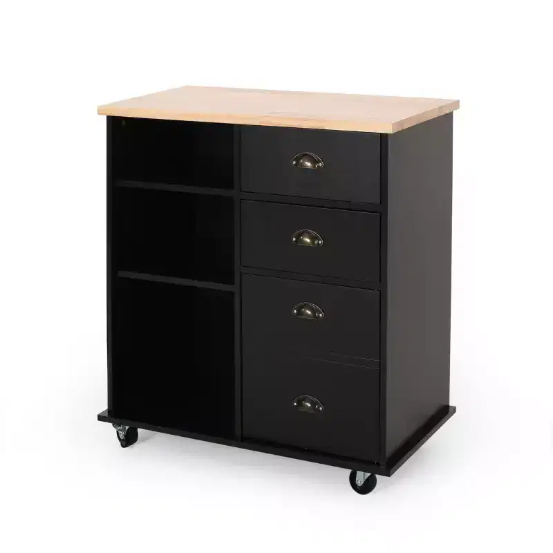 Provence Contemporary Kitchen Cart with Wheels - Christopher Knight Home