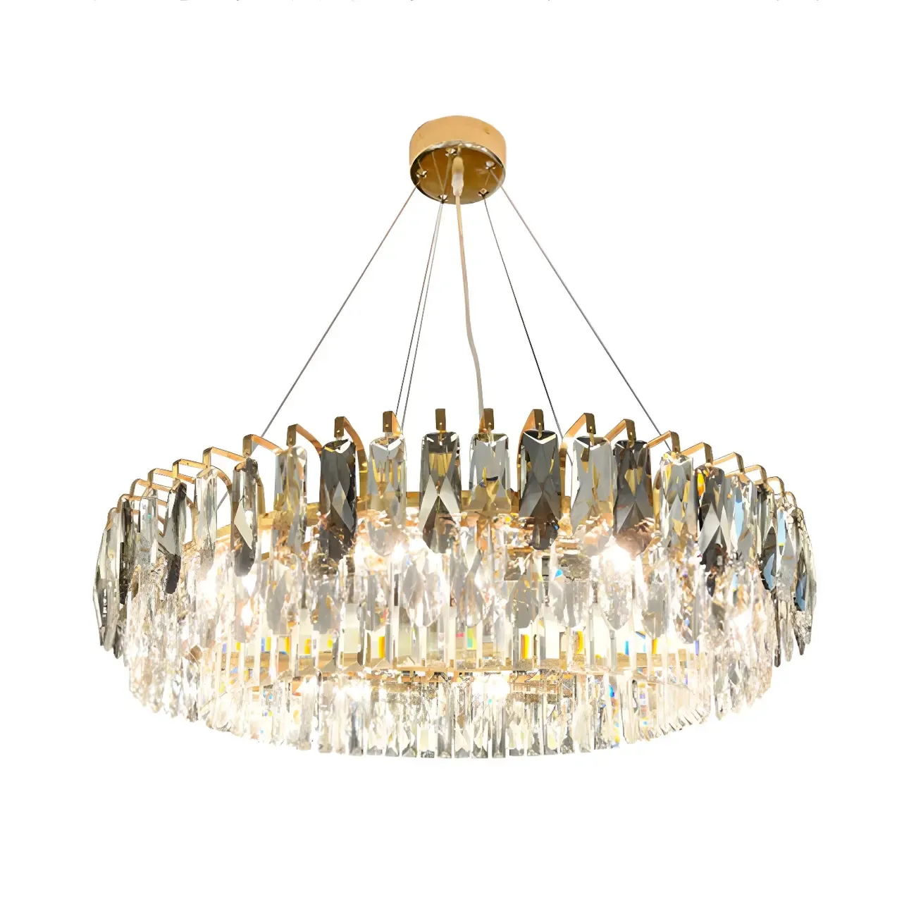 Elegant Modern Oval Clear Crystal Chandelier