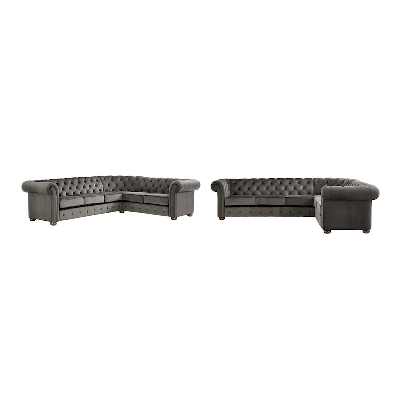 Gdansk 6-Seat L-Shaped Chesterfield Sectional Sofa