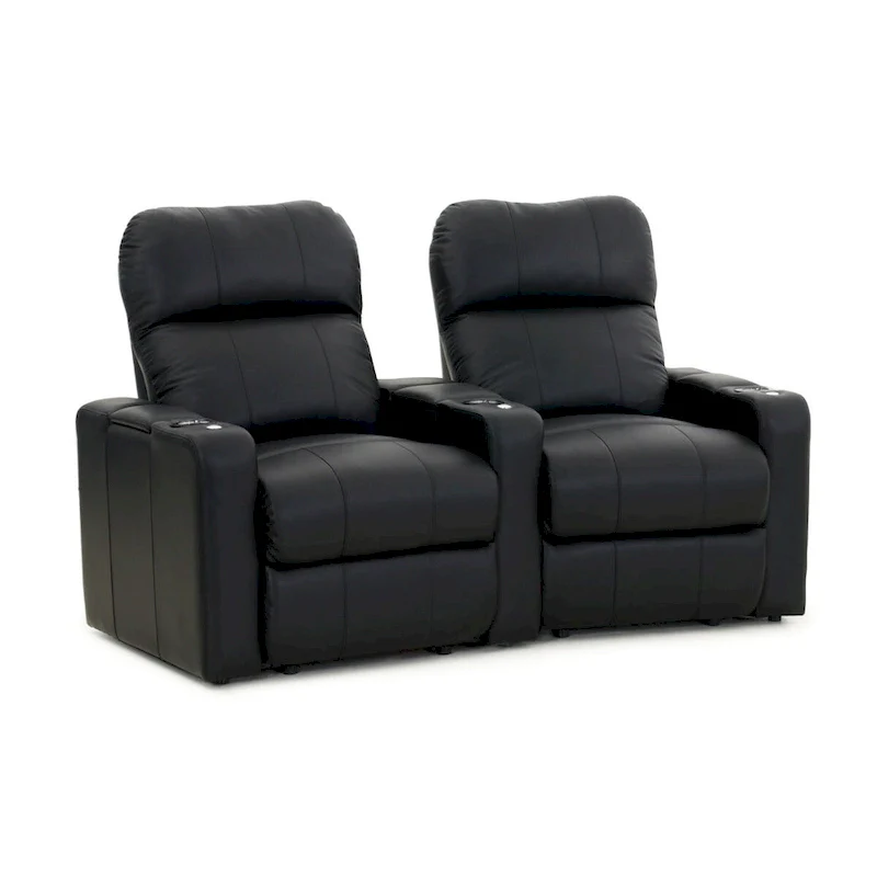 Octane Turbo XL700 Power Leather Home Theater Seating Set (Row of 2)
