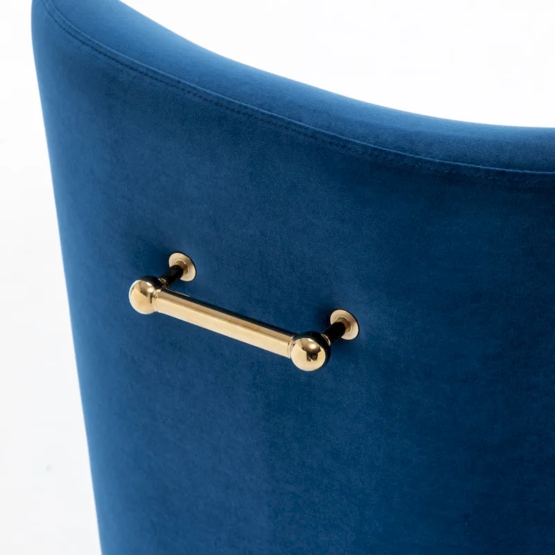 Green Velvet Upholstered Dining Chairs - Set of 2