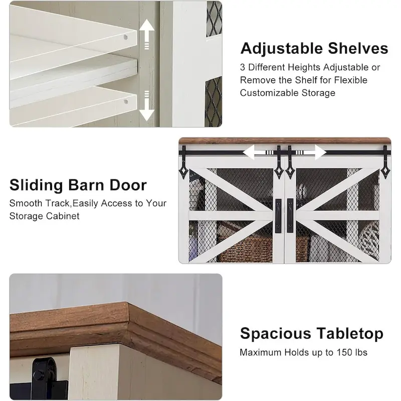 Industrial & Farmhouse TV Stand, Entertainment Center, TV Console