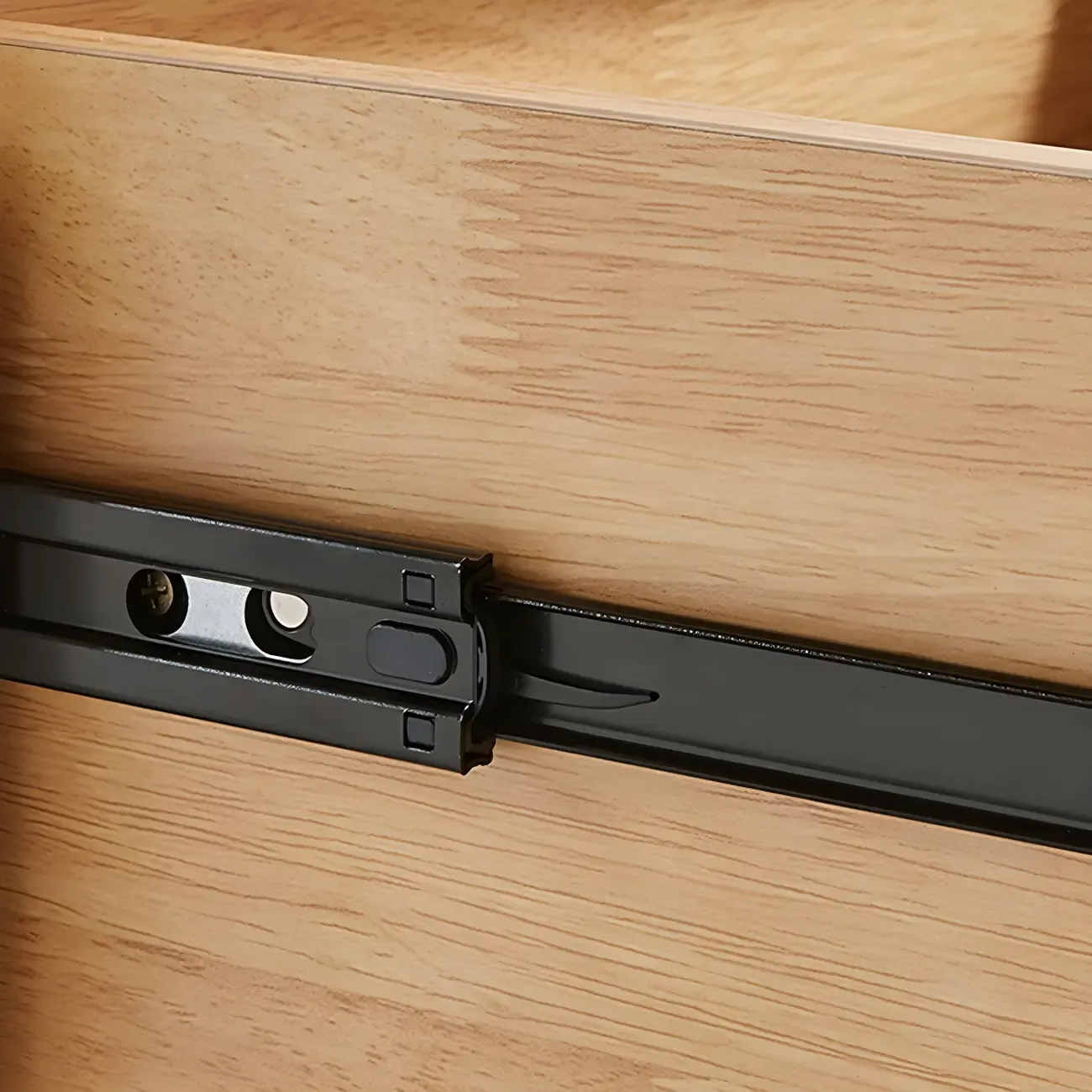 French 2-Layer White Wood Bedroom Nightstand