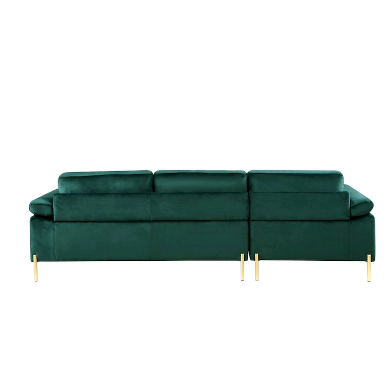 Shannon Velvet Sectional Sofa with Chaise