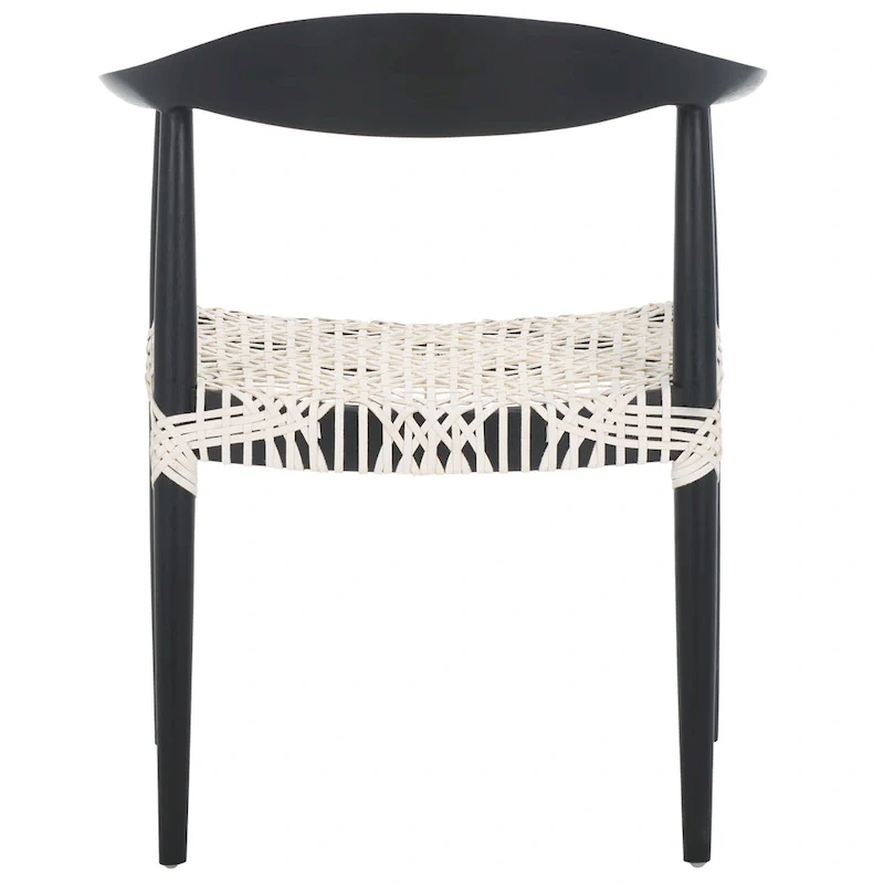 SAFAVIEH Trix Bandelier Black Dining Arm Chair - 24.8 x 18.9 x 30.7 - 25W x 19D x 31H