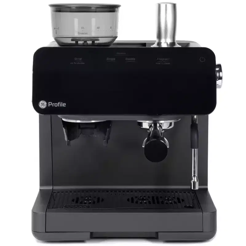 GE Profile Semi Automatic Stainless Steel Espresso Maker and Frother Black: Electric Coffee Machine, 1450W, 10 Cup Capacity