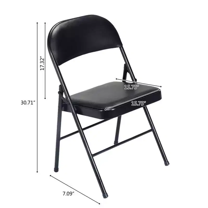 Karl Home | Plastic / Resin Padded Office Folding Chairs Folding Chair Set (Set of 4)