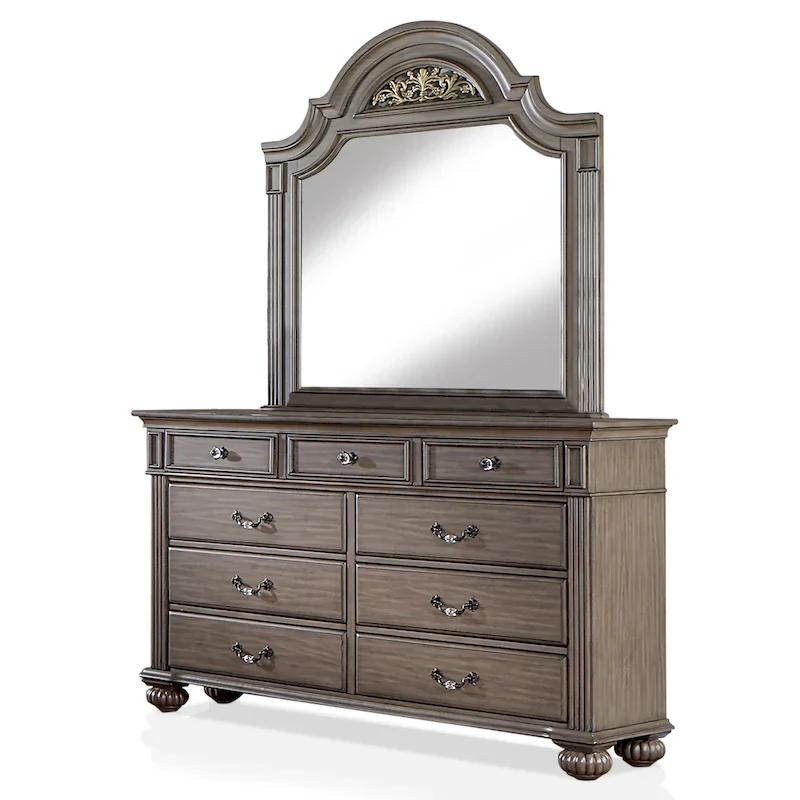 Traditional Grey Wood Poster Bedroom – Queen / King / Cal King, 2-Person