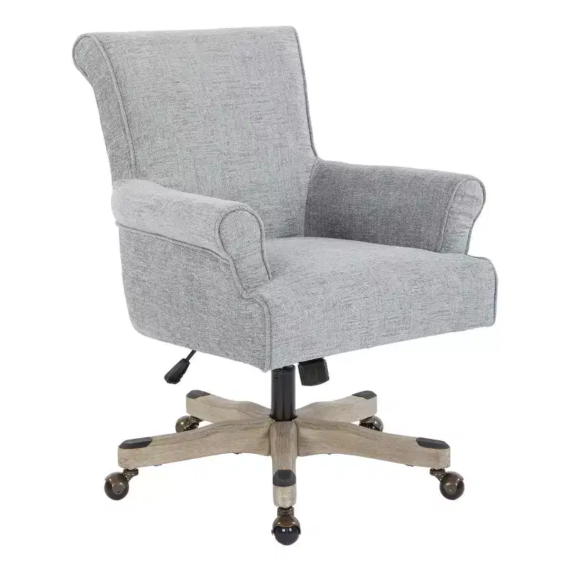 Megan Office Chair with Gray Wash Wood - OSP Home Furnishings