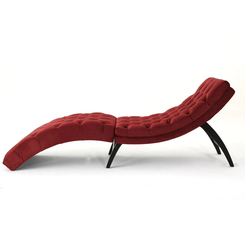 Garret Tufted Velvet Chaise Lounge by Christopher Knight Home