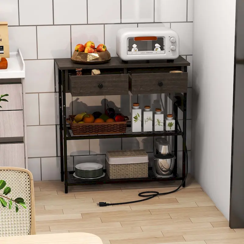 Costway Entryway Table with Charging Station Narrow Console Table with - See Details