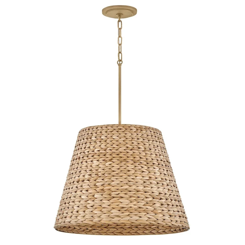 Hinkley Lighting 43224 Seabrook 24  Wide Pendant with Woven Seagrass