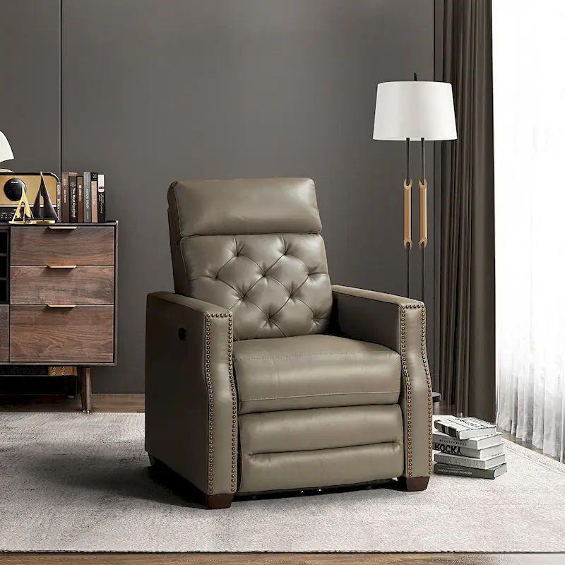 Alina 31.50  Wide Genuine Leather Power Recliner with USB Port