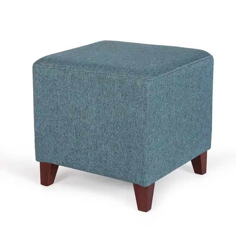 British Style Cube Ottoman Footstool
