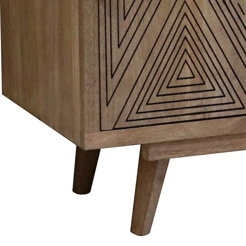 Bidi Mid-Century Modern 56-inch Wood 2-Open Shelf TV Stand by Furniture of America