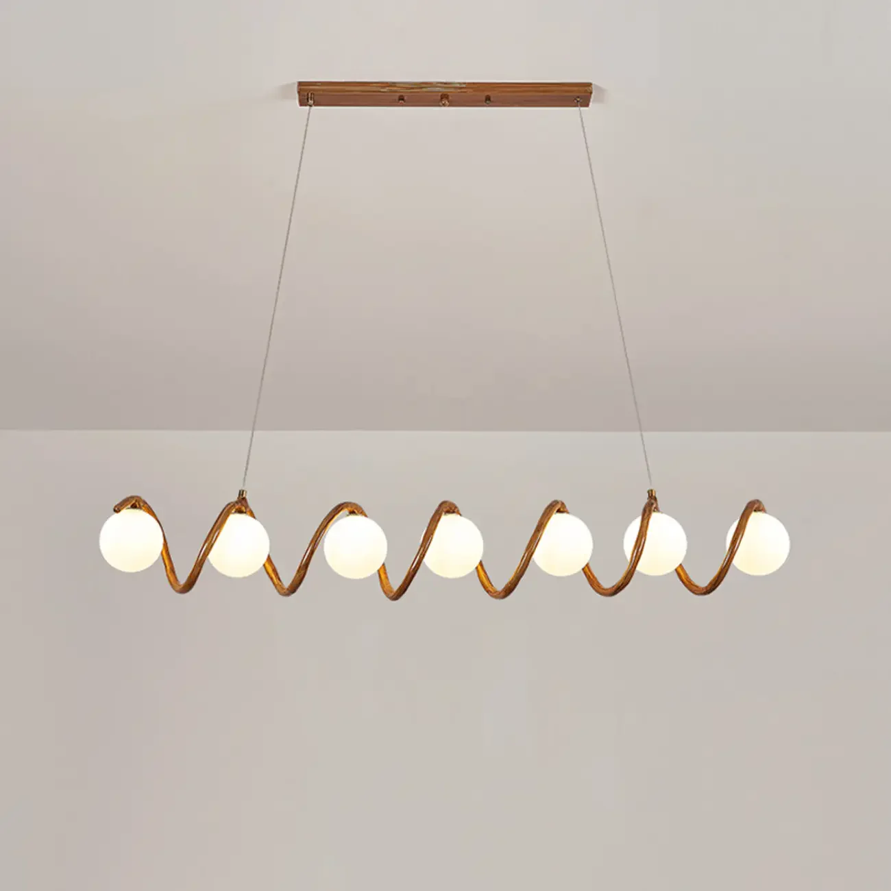 Modern Adjustable Wave Kitchen Island Pendant Light