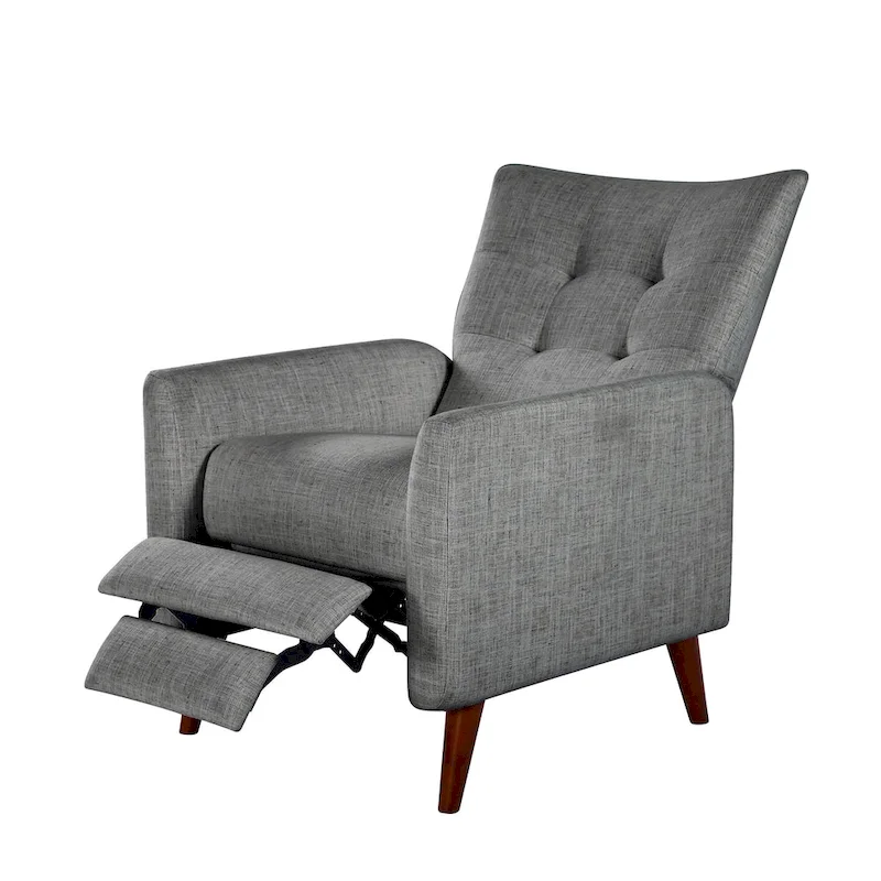 Modern Manual Recliner with Solid Wooden Legs