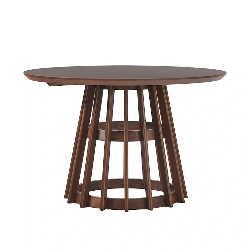 Middlebrook Designs 48 inch Round Slatted Wood Dining Table