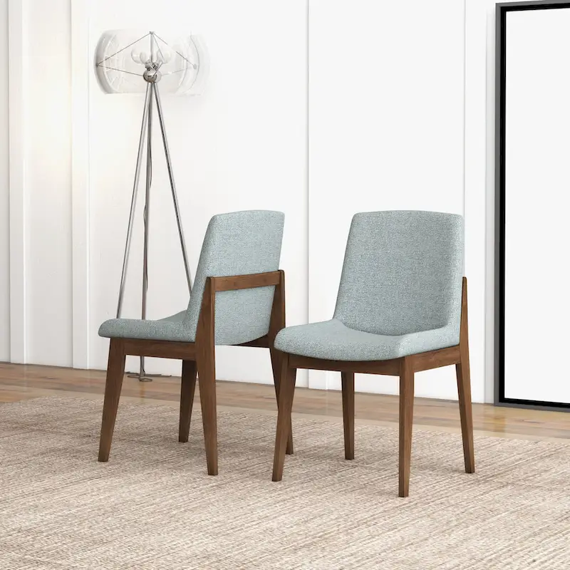 Odessa Mid Century Polyester Blend Dining Chair (Set of 2)