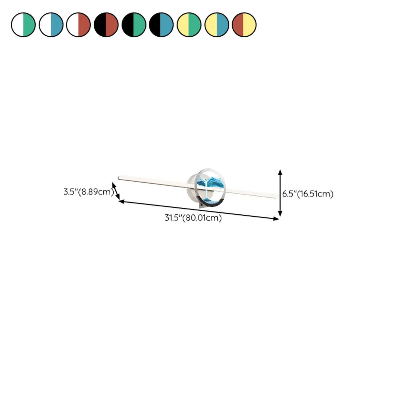 Dimmable Glass Bathroom Vanity Light with Integrated LED